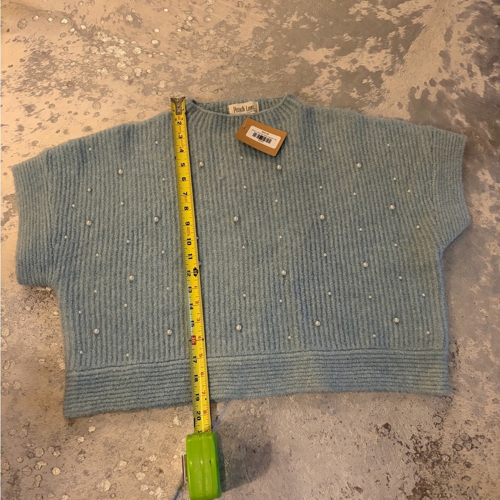 Peach Love California Blue Sweater